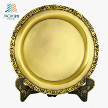 Wx-8074 Accepted Customize 20cm Brass Metal Souvenir Plate for Gift